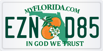 FL license plate EZND85