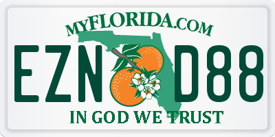 FL license plate EZND88