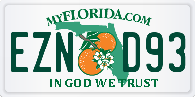 FL license plate EZND93