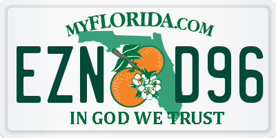 FL license plate EZND96