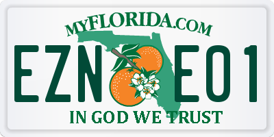 FL license plate EZNE01