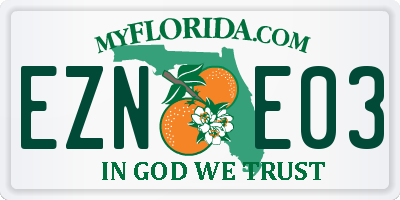 FL license plate EZNE03