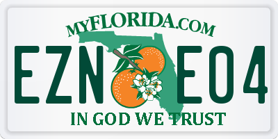 FL license plate EZNE04
