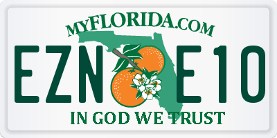 FL license plate EZNE10