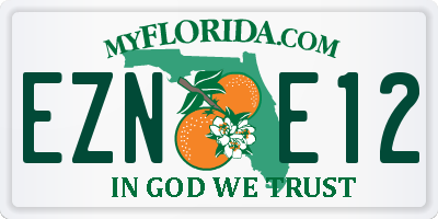 FL license plate EZNE12