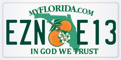 FL license plate EZNE13