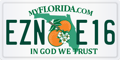 FL license plate EZNE16