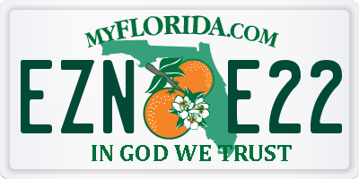 FL license plate EZNE22