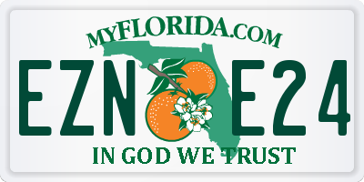 FL license plate EZNE24