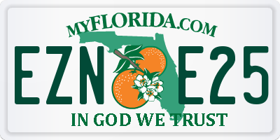 FL license plate EZNE25