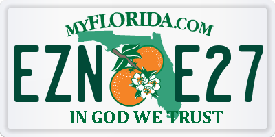 FL license plate EZNE27