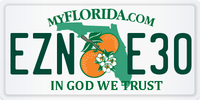 FL license plate EZNE30