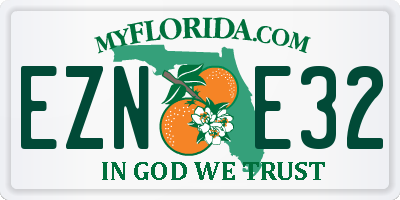 FL license plate EZNE32