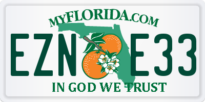 FL license plate EZNE33