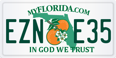 FL license plate EZNE35