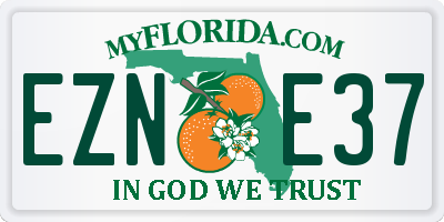 FL license plate EZNE37