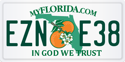 FL license plate EZNE38