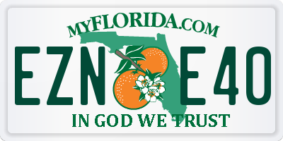 FL license plate EZNE40