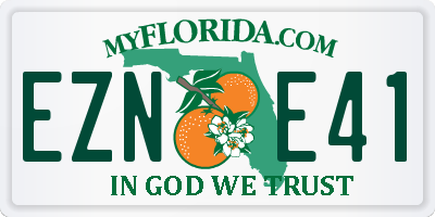 FL license plate EZNE41