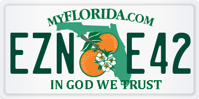 FL license plate EZNE42