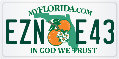 FL license plate EZNE43