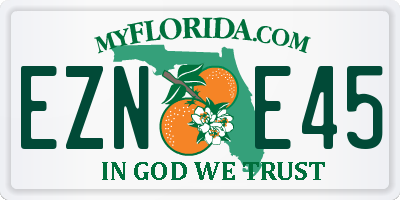 FL license plate EZNE45