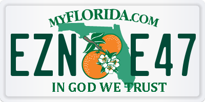 FL license plate EZNE47