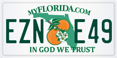 FL license plate EZNE49