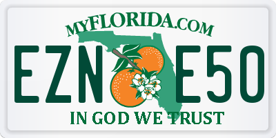 FL license plate EZNE50