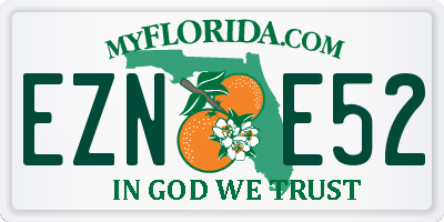 FL license plate EZNE52