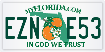 FL license plate EZNE53