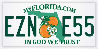 FL license plate EZNE55