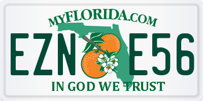 FL license plate EZNE56