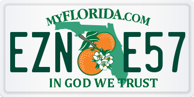 FL license plate EZNE57