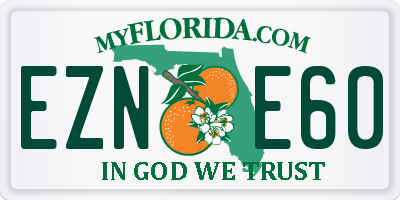 FL license plate EZNE60