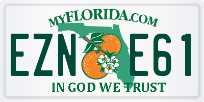 FL license plate EZNE61