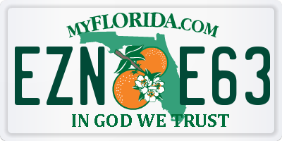 FL license plate EZNE63