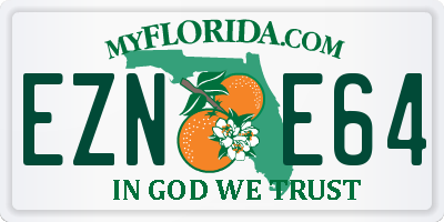 FL license plate EZNE64