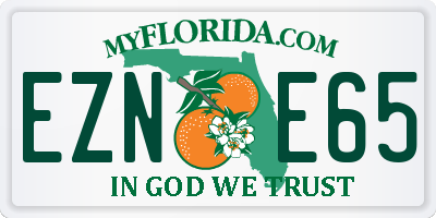 FL license plate EZNE65