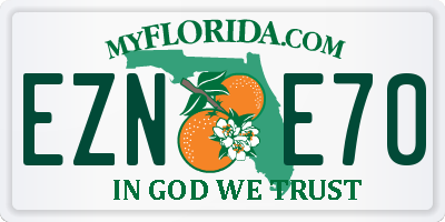 FL license plate EZNE70