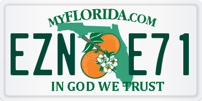 FL license plate EZNE71