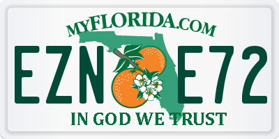 FL license plate EZNE72