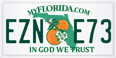 FL license plate EZNE73