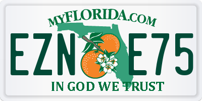 FL license plate EZNE75