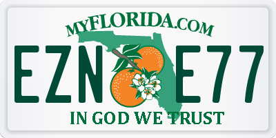 FL license plate EZNE77