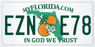 FL license plate EZNE78