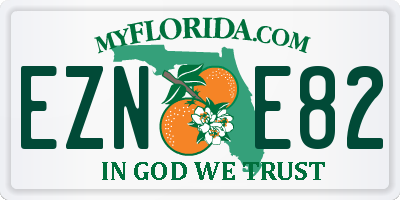 FL license plate EZNE82