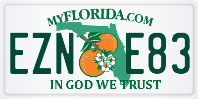 FL license plate EZNE83