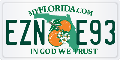 FL license plate EZNE93