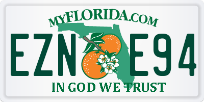 FL license plate EZNE94